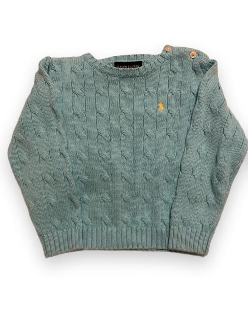 Polo Ralph Lauren Baby Blue Cable Knit Sweater 24M